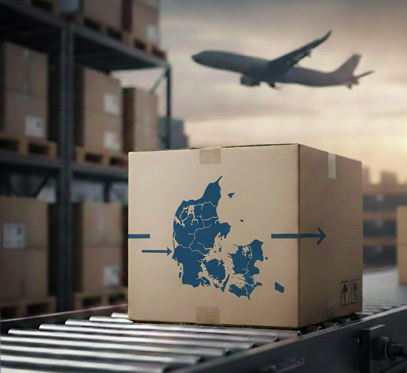 Siuntų pristatymas Danijoje