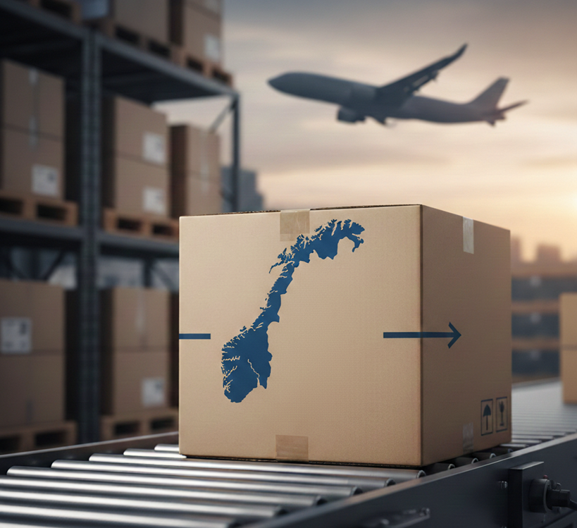 Siuntų pristatymas Norvegijoje