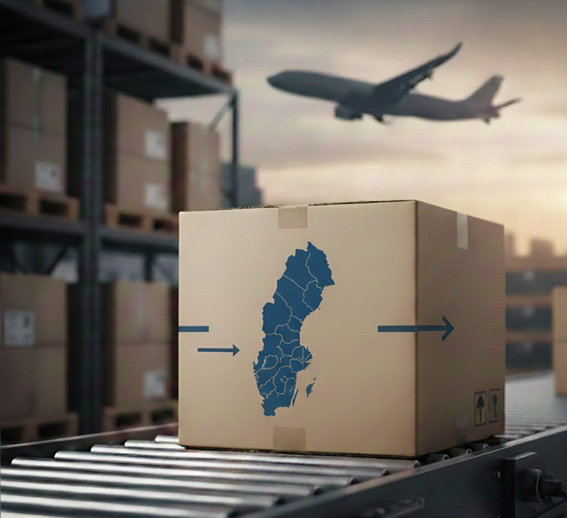 Siuntų pristatymas Švedijoje