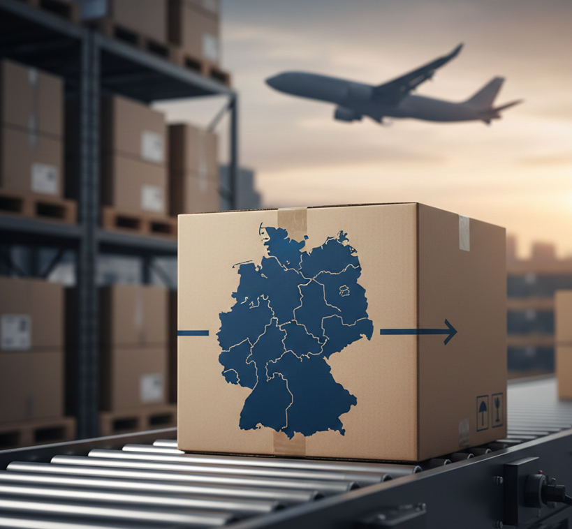 Siuntų pristatymas Vokietijoje
