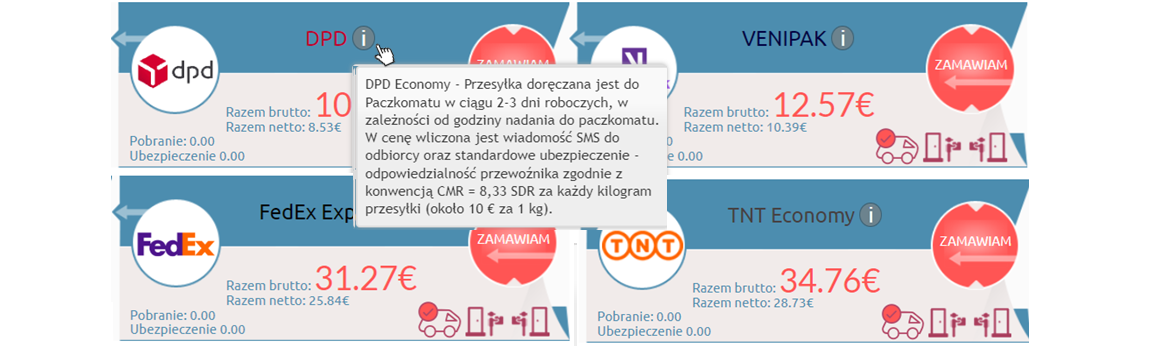Terminy doręczeń przesyłek